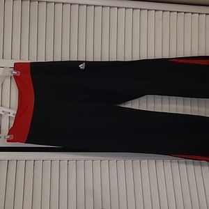 Adidas black and red leggings size small